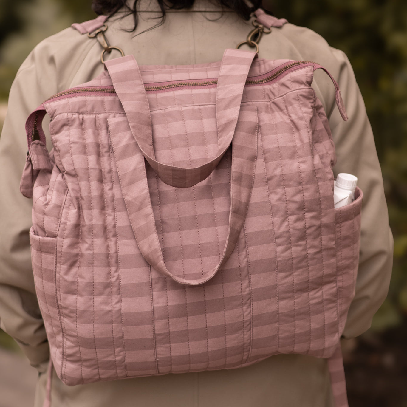 Pehr-Convertible Diaper Bag-Thistle Stripe-6