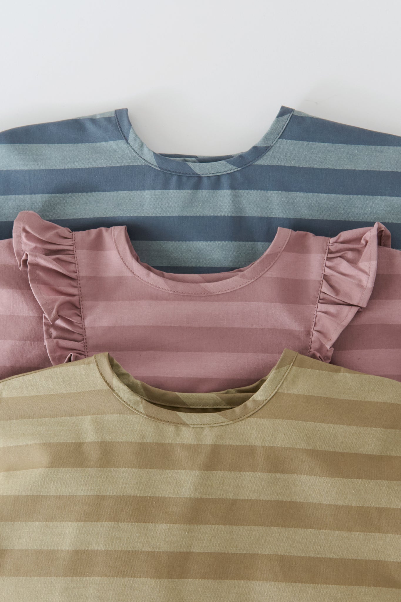 Water Repellent Baby Smock - Moss Stripe