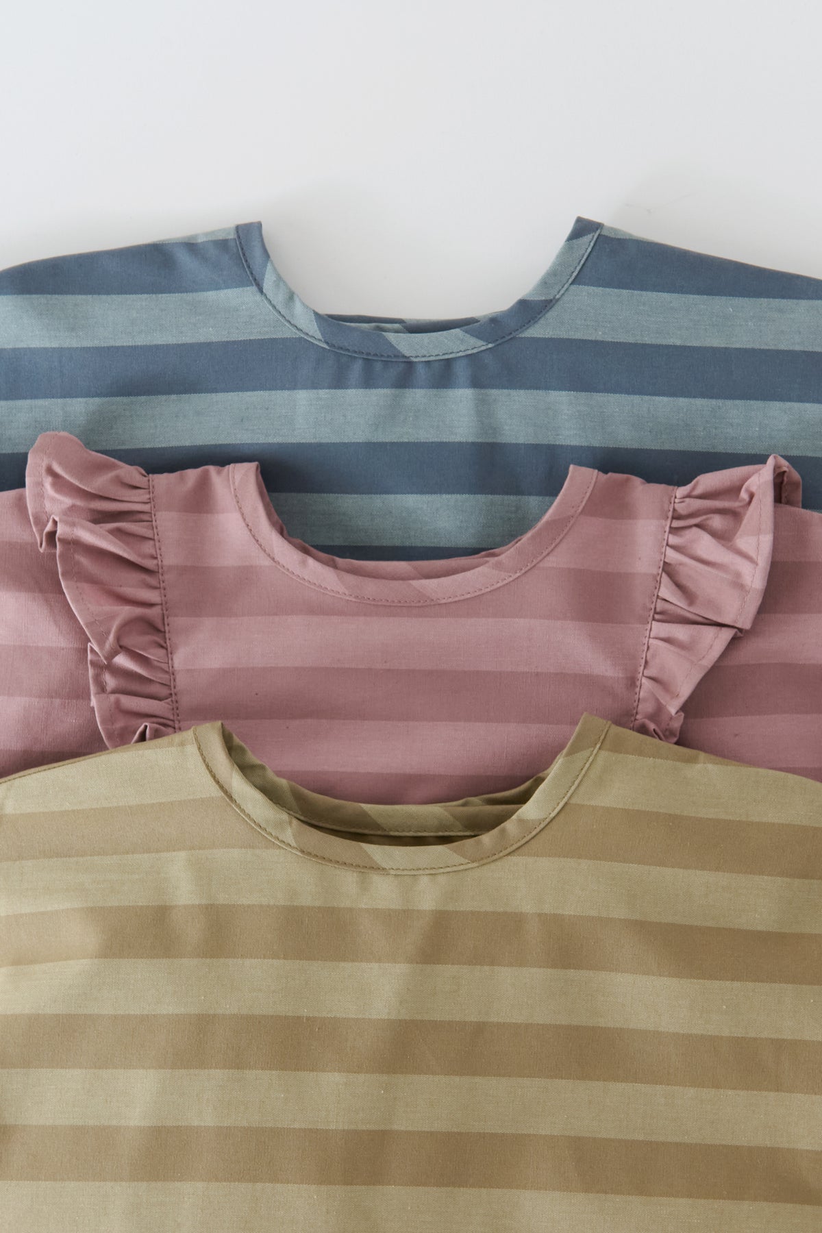 baby water repellent baby smock moss stripe