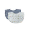 Pehr-Smock Bib With Pocket Set of 2-Crawling Critters Blue-1