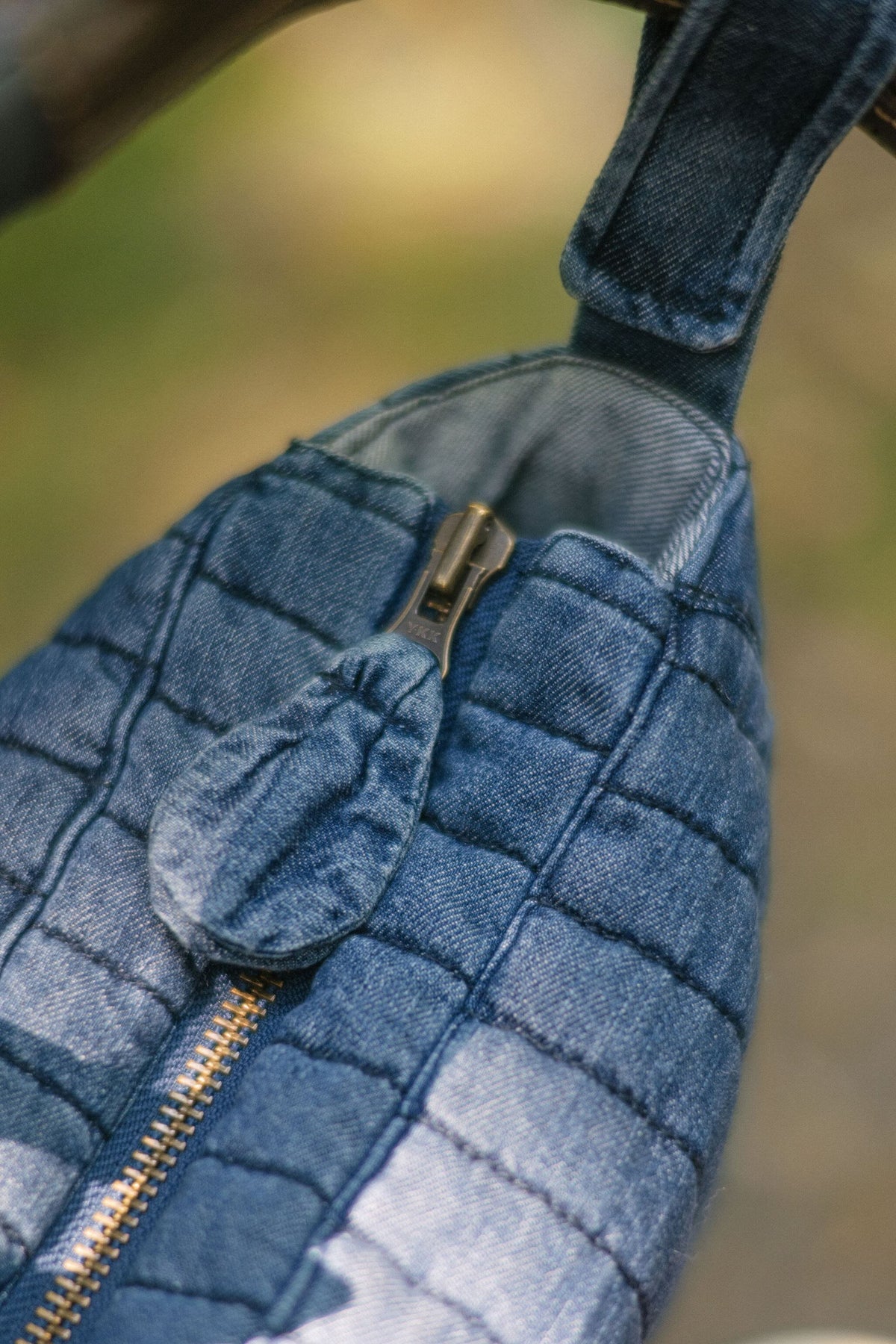 Stroller Organizer Caddy - Vintage Wash- Up Close- Zipper