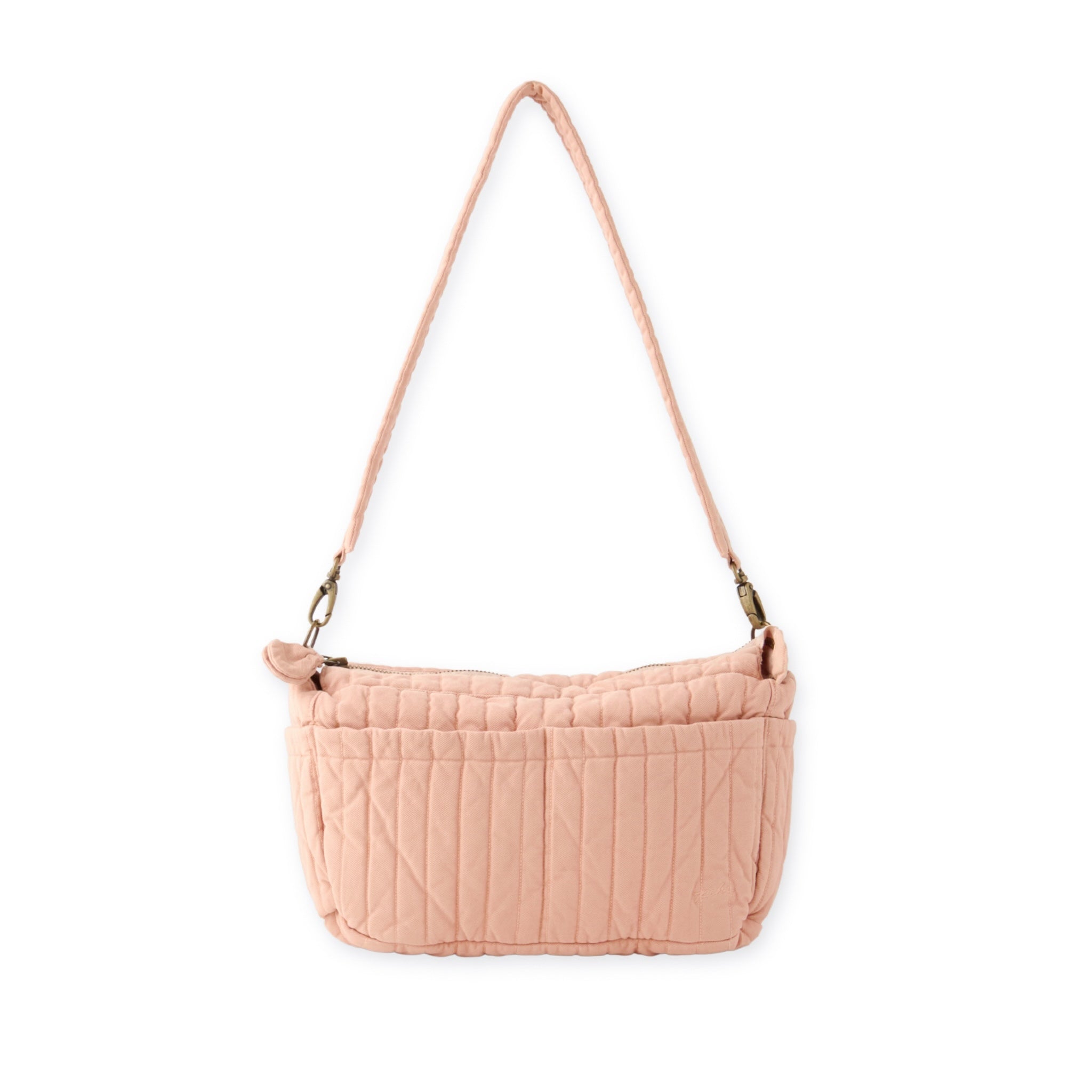 Twill Stroller Organizer Caddy- Peony- Front View