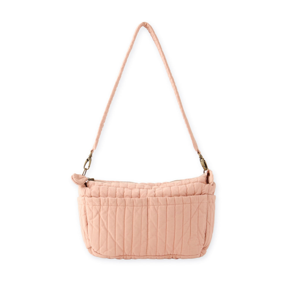 Twill Stroller Organizer Caddy- Peony- Front View