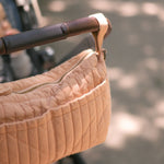 Twill Stroller Organizer Caddy- Peony- On Stroller- Up Close