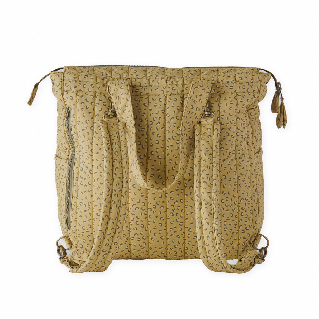 Printed Convertible Diaper Bag - Spotted- Back - Hero- Straps