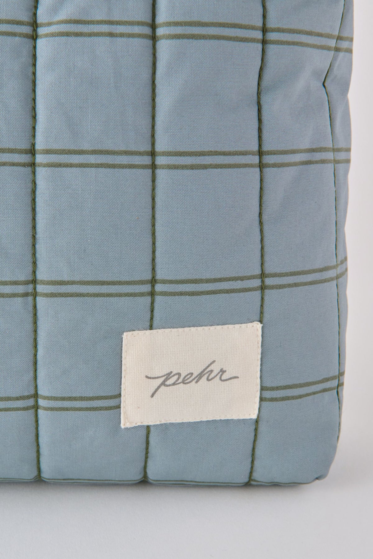 On The Go Pouch - Windowpane- Up Close Logo- Blue