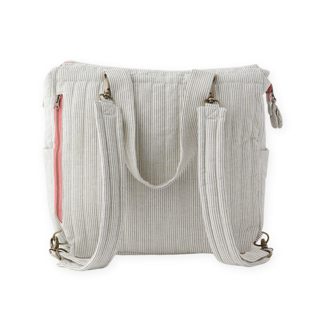 Railroad Convertible Diaper Bag- Back Shot