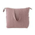 Gingham Convertible Diaper Bag - Mulberry- Front- Hero
