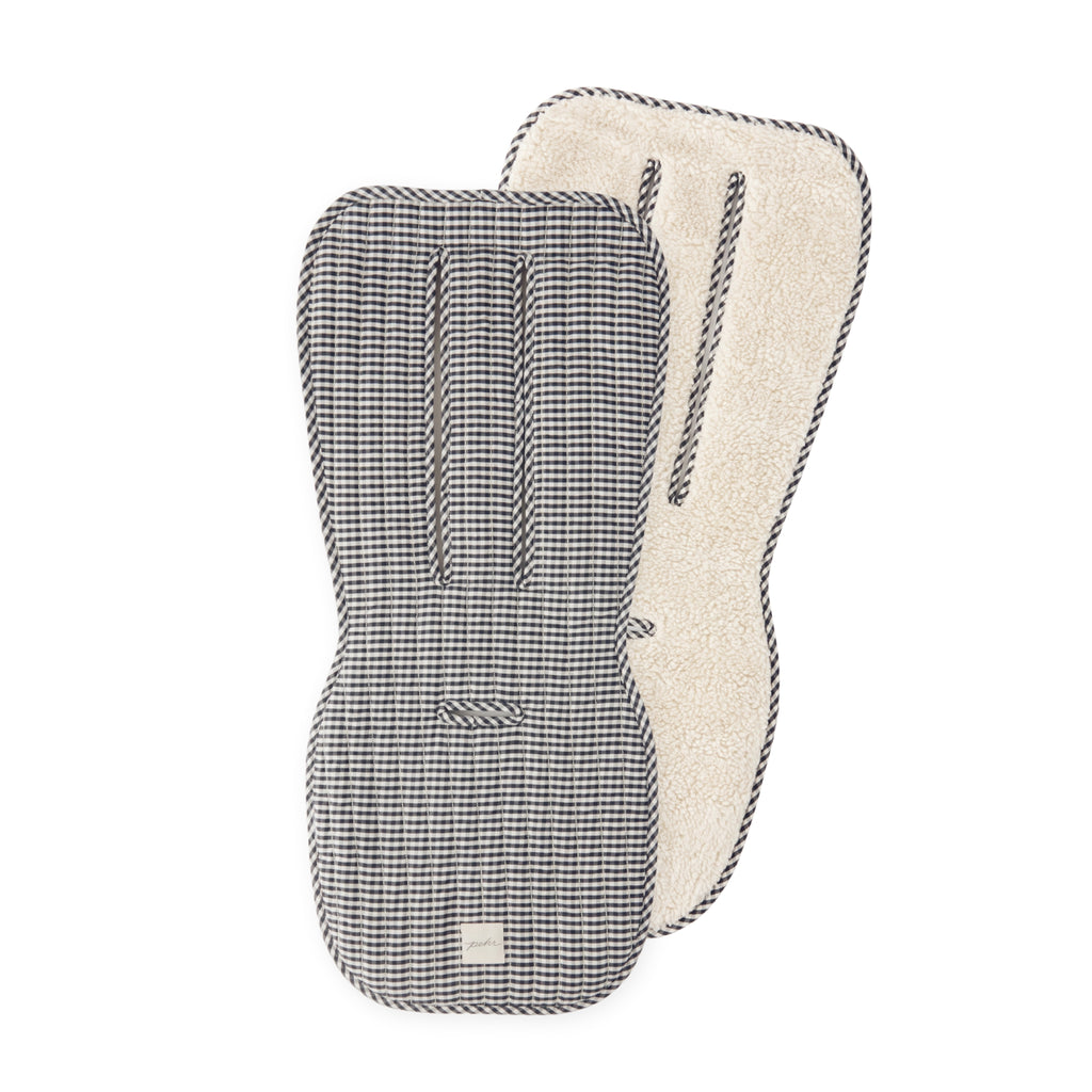Reversible Stroller Insert - Gingham/Sherpa- Both Sides