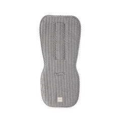 Pehr-Reversible Stroller Insert-Gingham Indigo /Sherpa-1