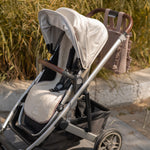 Pehr-Reversible Stroller Insert-Gingham Mulberry/Sherpa-6