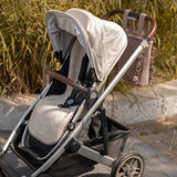 Pehr-Reversible Stroller Insert-Gingham Mulberry/Sherpa-6