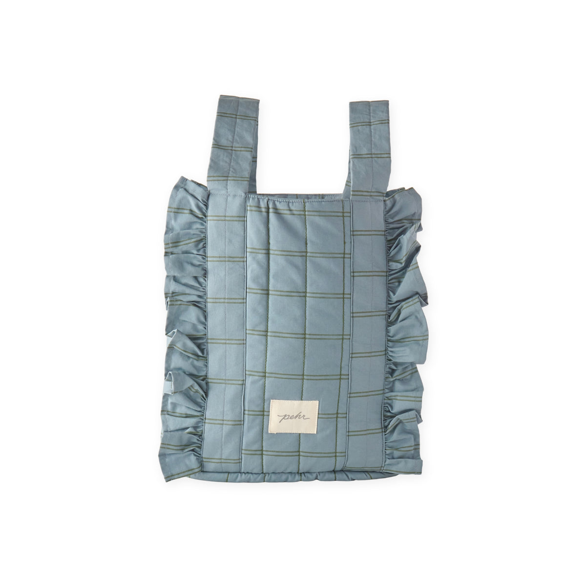Stroller Bag- Windowpane- Blue Check Print- Hero