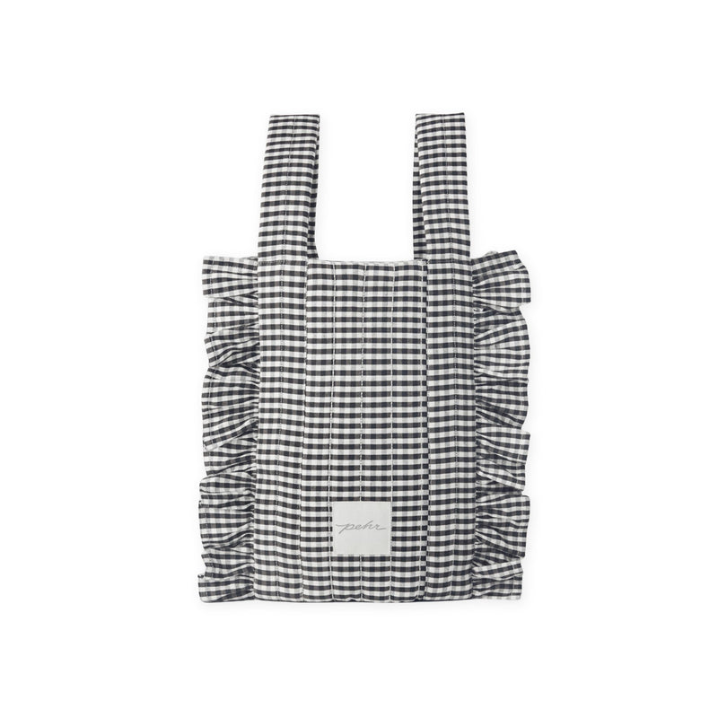 Gingham Stroller Bag - Indigo