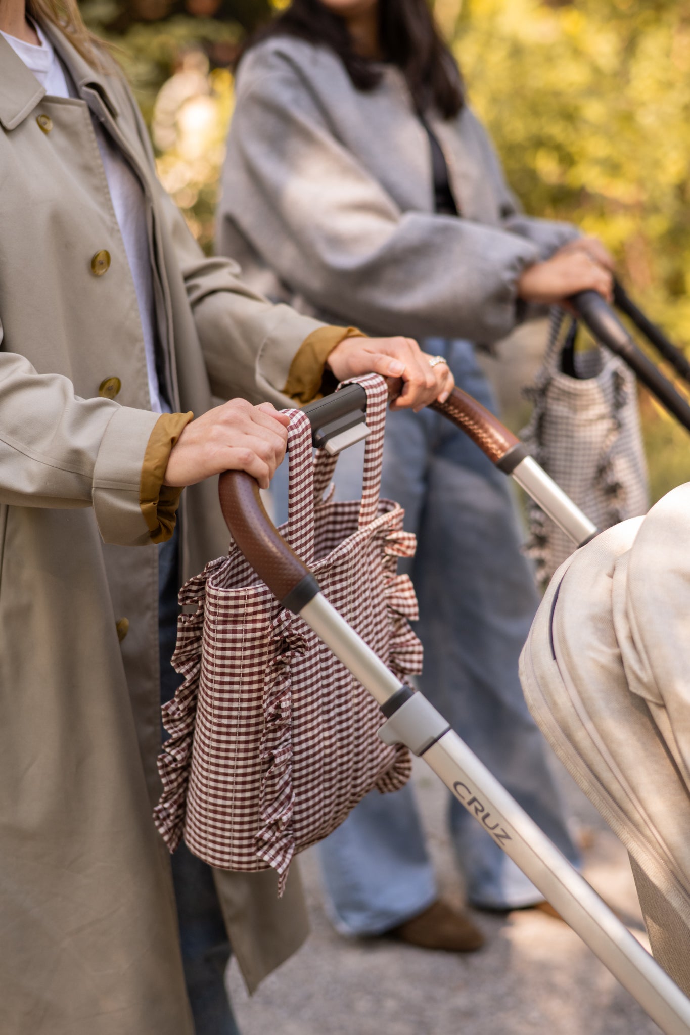 Mulberry Stroller Bag- Hanging from Stroller Bars