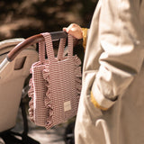 Mulberry Stroller Bag- Front View hanging from Stroller