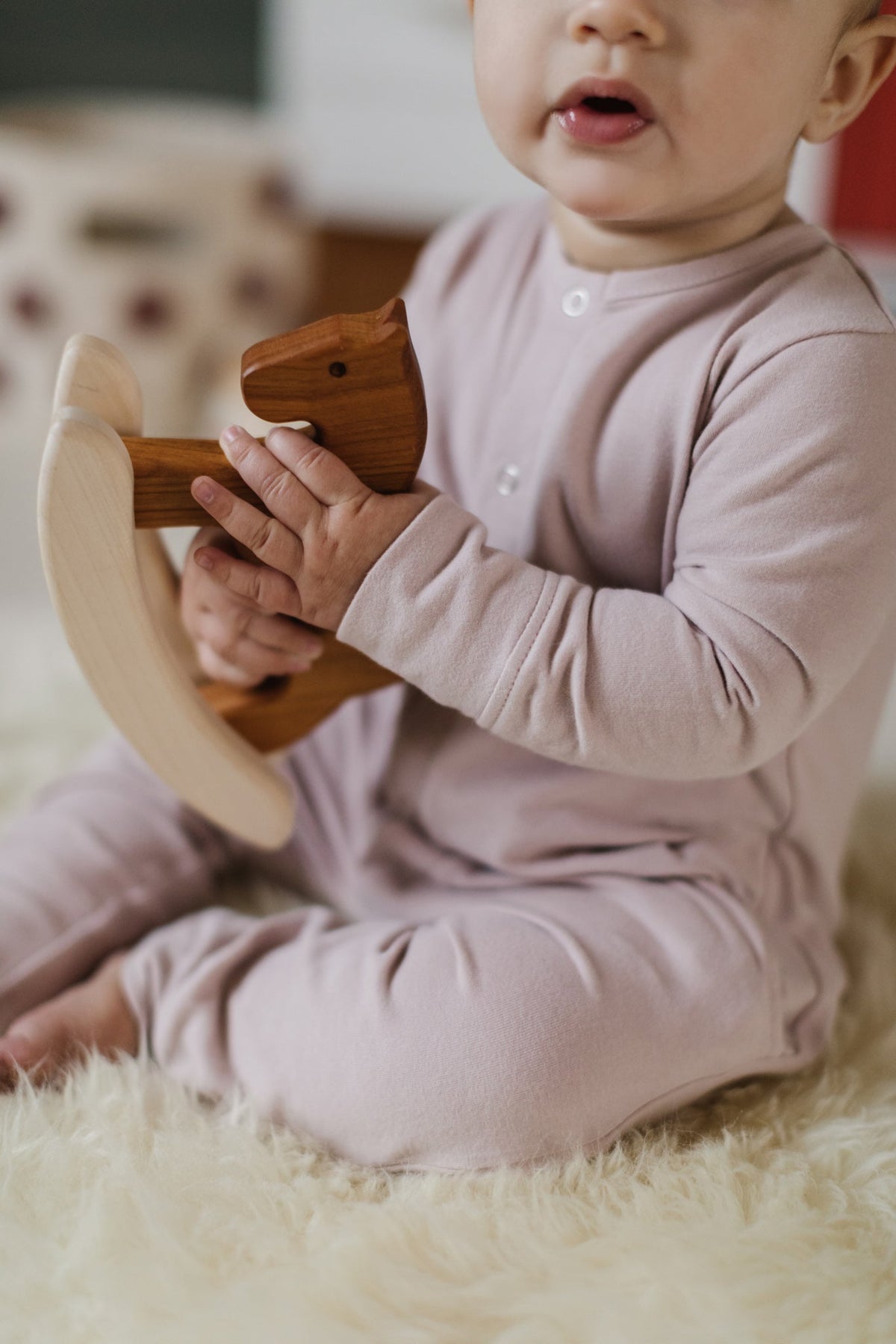 baby essentials romper pale pink pehr