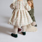 Velvet Flats - Emerald- Green- Ballet Flat- On Toddler