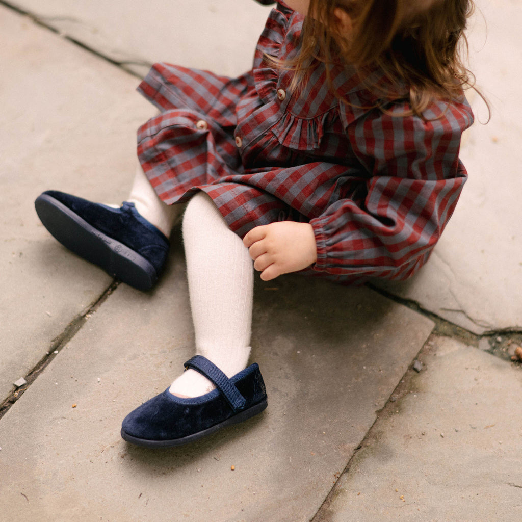 Velvet Flats - Sapphire- On Toddler