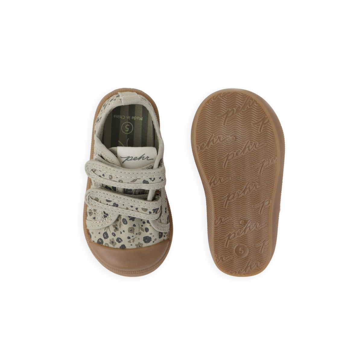 Printed Recess Sneakers- Forget Me Not- Top and Bottom View 