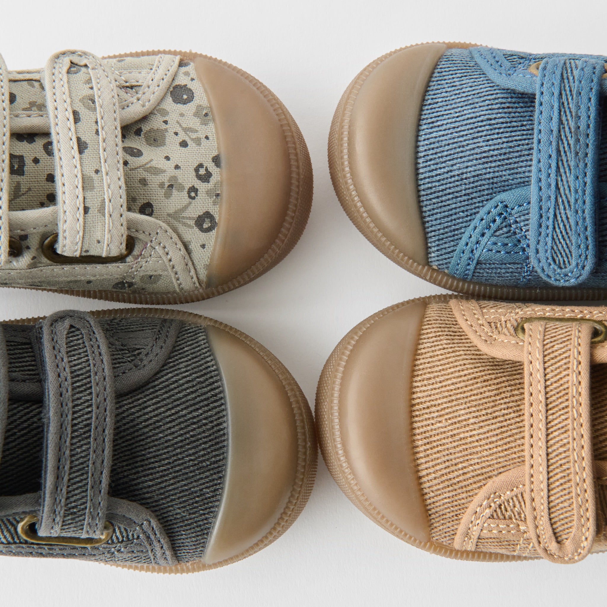 Toddler Twill Recess Sneakers - Group Shot- Top Up Close View