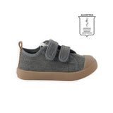 Twill Recess Sneakers- Charcoal- Side View