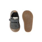 Twill Recess Sneakers- Charcoal- Top and Bottom View