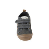 Twill Recess Sneakers- Charcoal- Front View