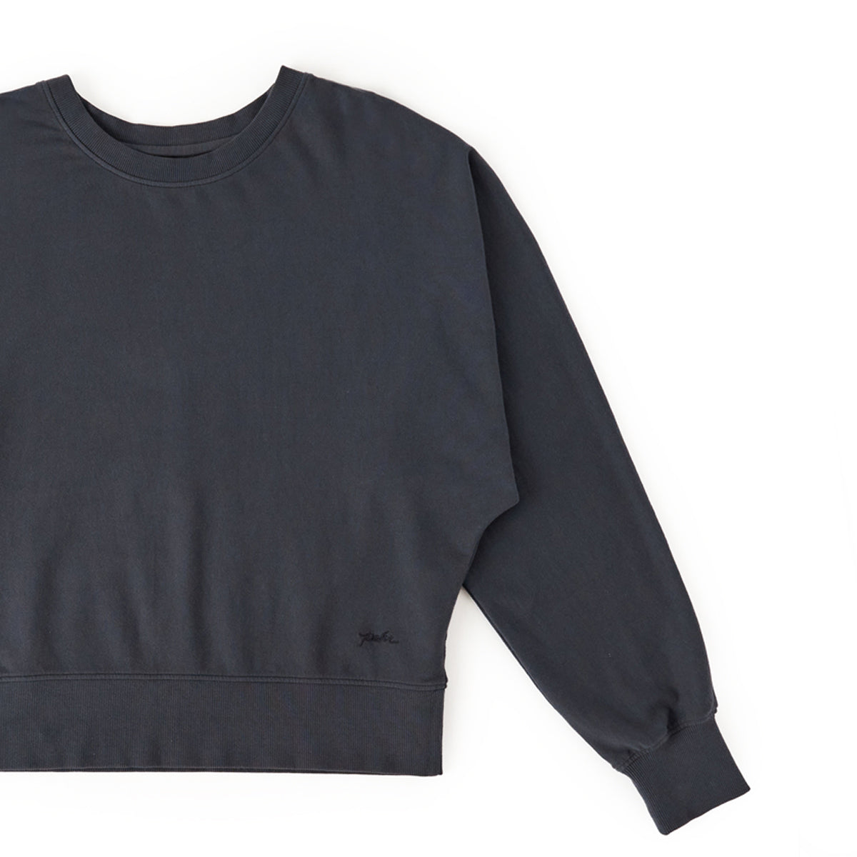 women's french terry sweatshirt ink blue in blues pattern