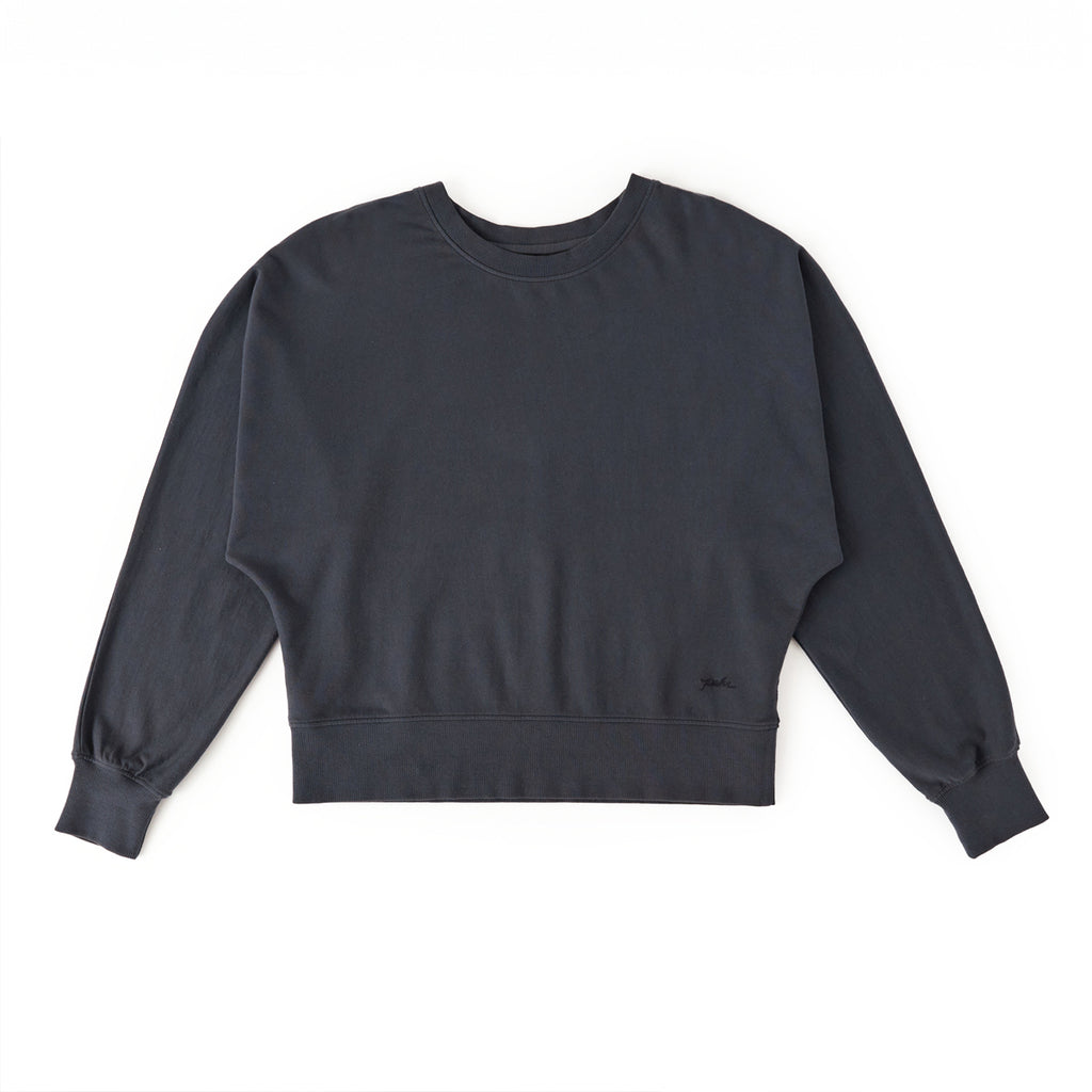women's french terry sweatshirt ink blue