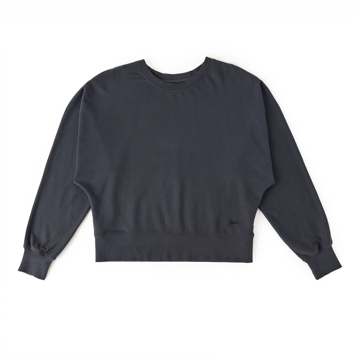 women's french terry sweatshirt ink blue