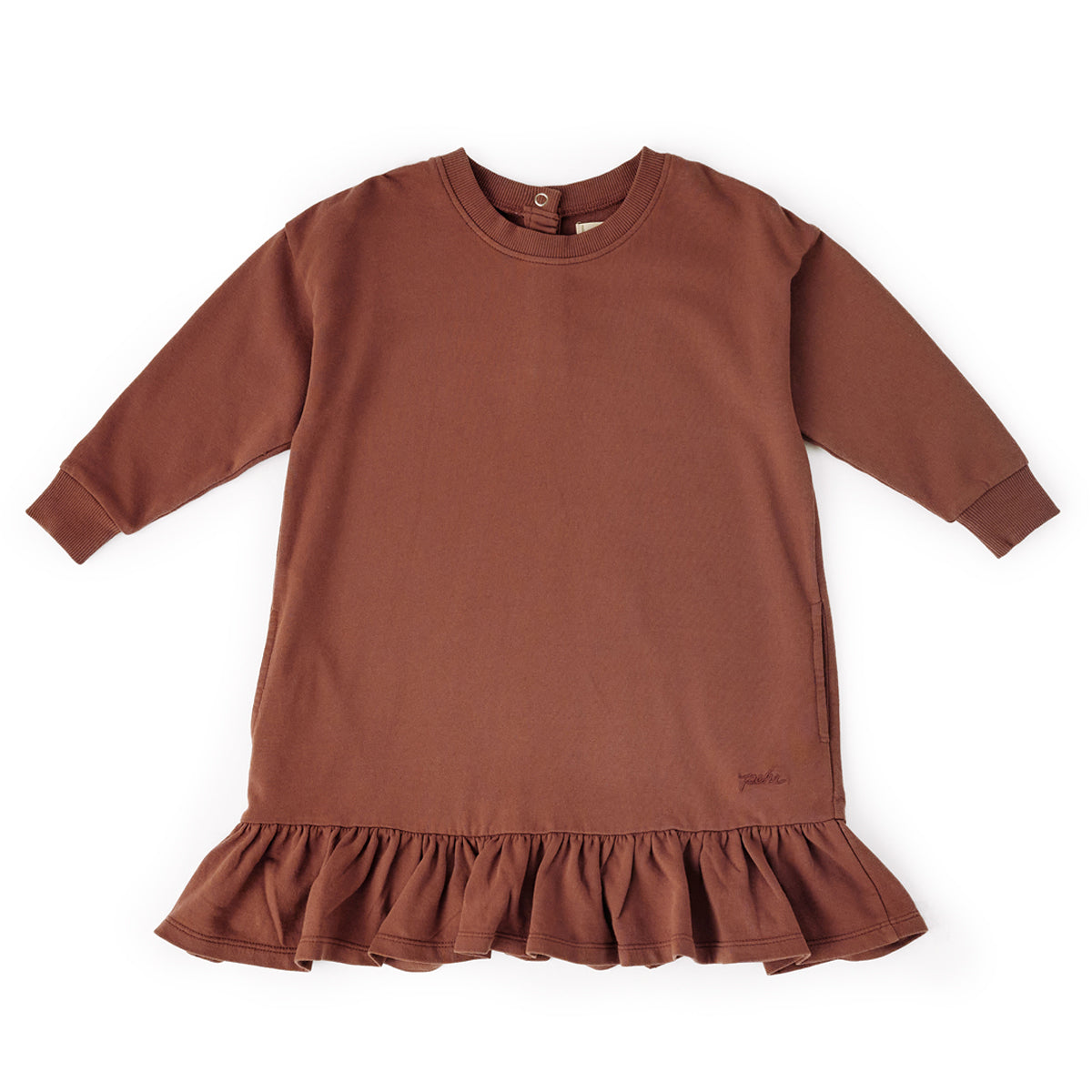 French Terry Ruffle Hem Dress Dress Pehr Clay 18 - 24 mos. 