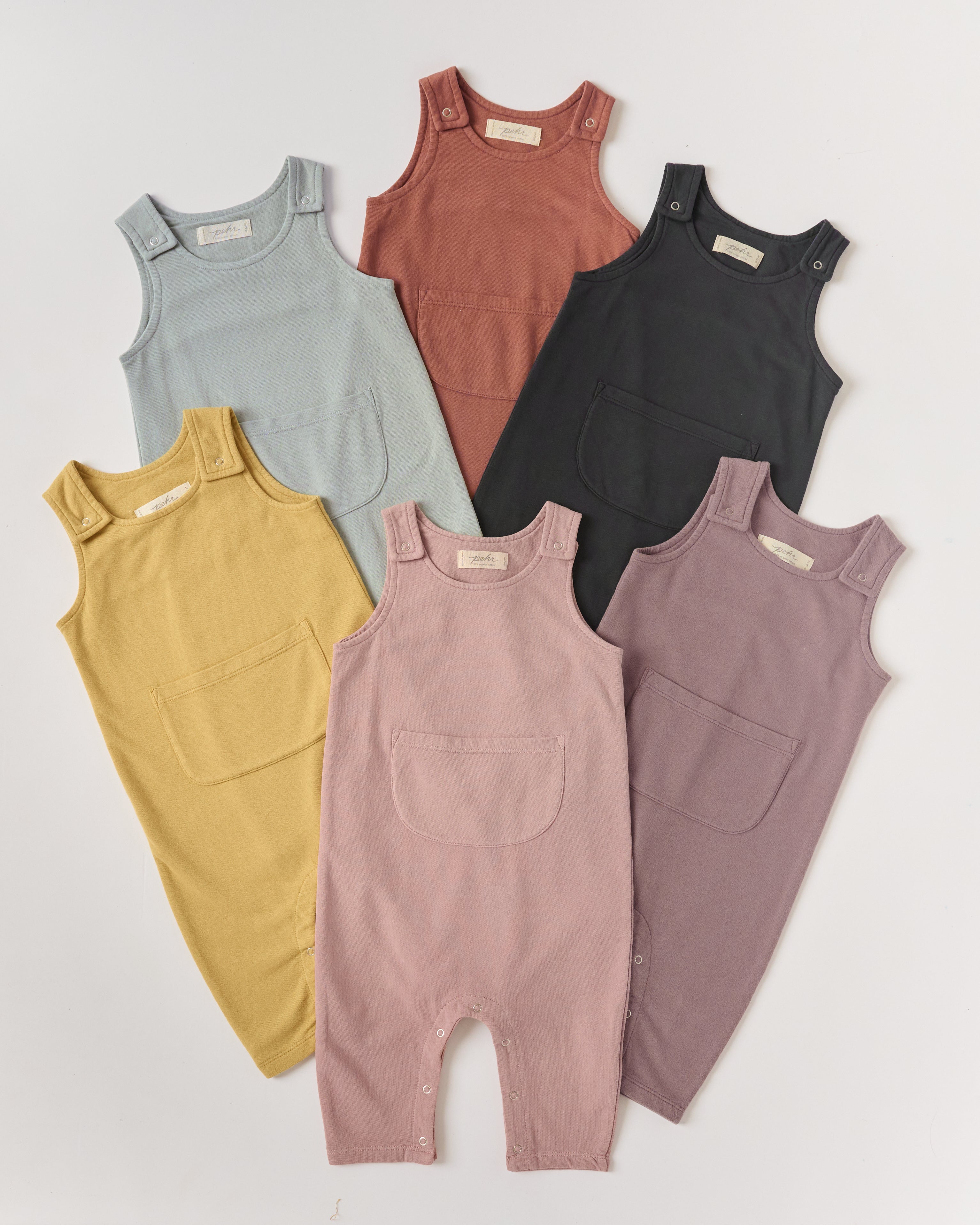 Pehr-French Terry Overalls-Soft peony-7