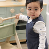 French Terry Overalls - Ink Blue