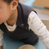 French Terry Overalls - Ink Blue