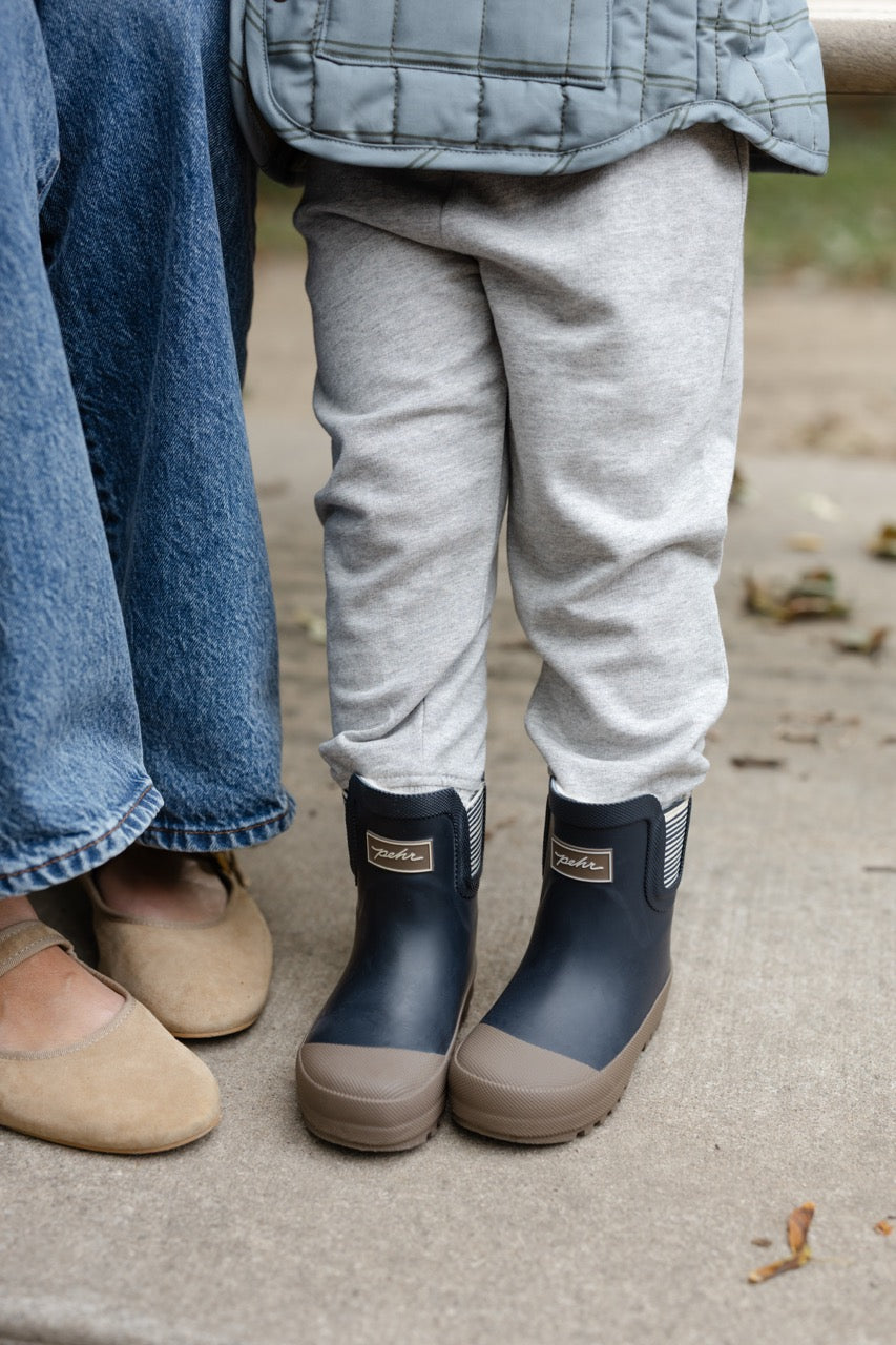 French Terry Matching Toddler Set - Heather Grey- Tucked Into Boots