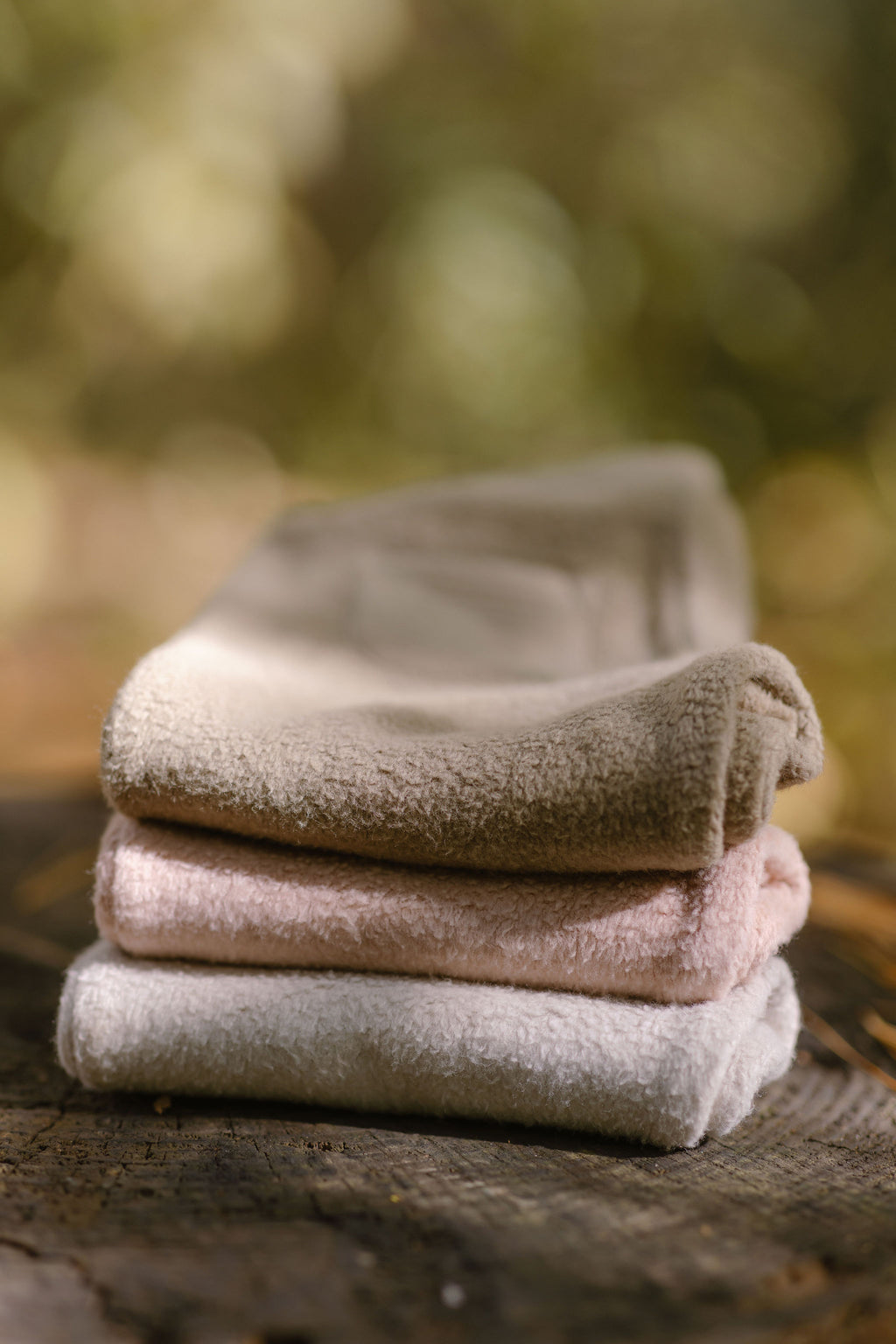 kids teddy fleece set stone