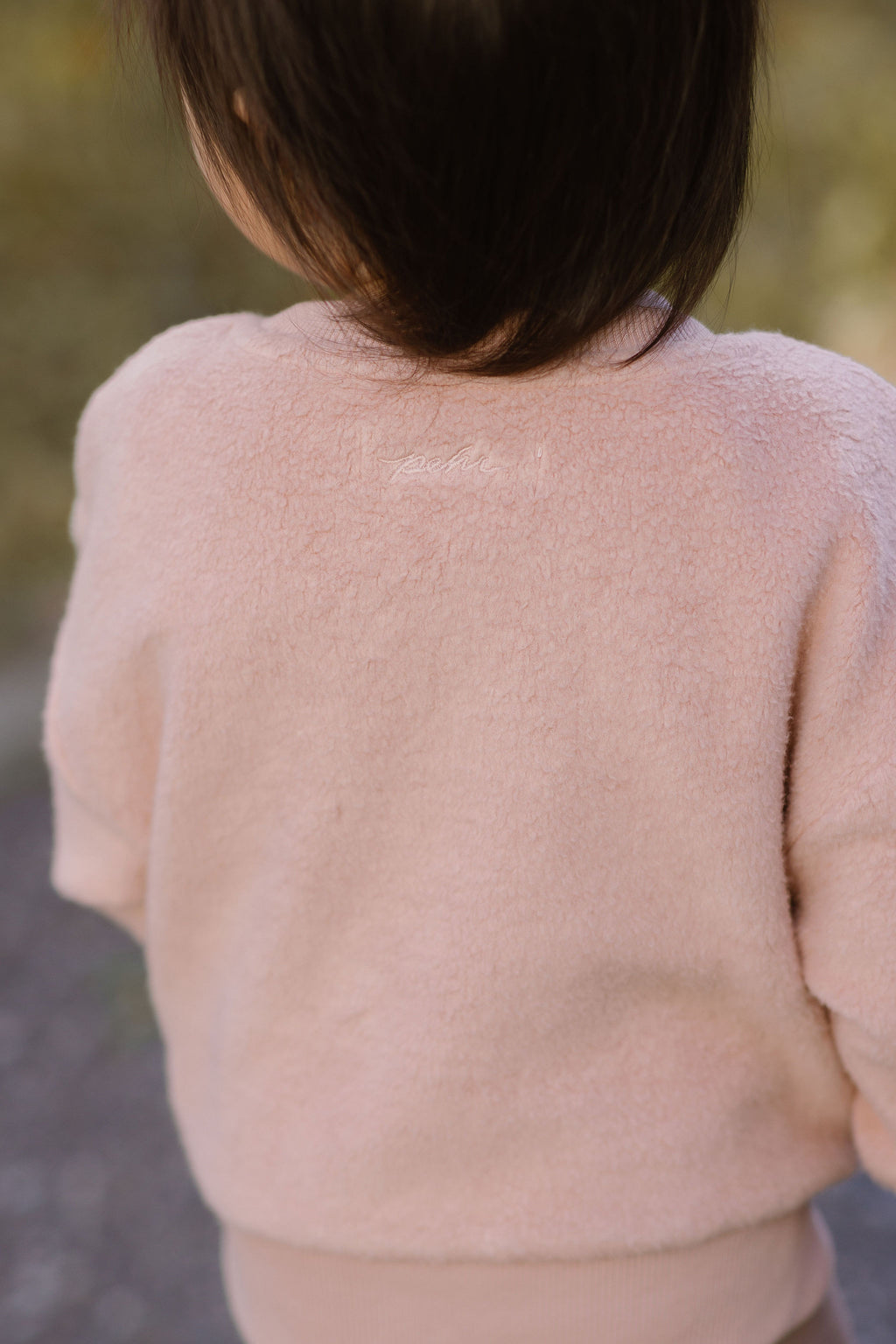 kids teddy fleece set rose pink