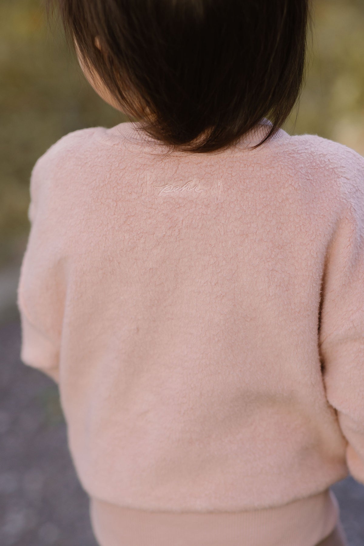 kids teddy fleece set rose pink