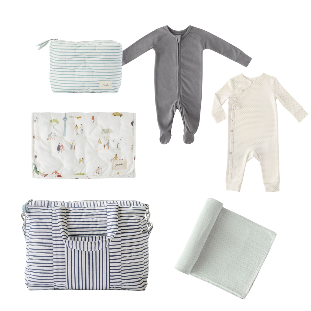 hospital bag bundle in for him blues pattern pehr 1