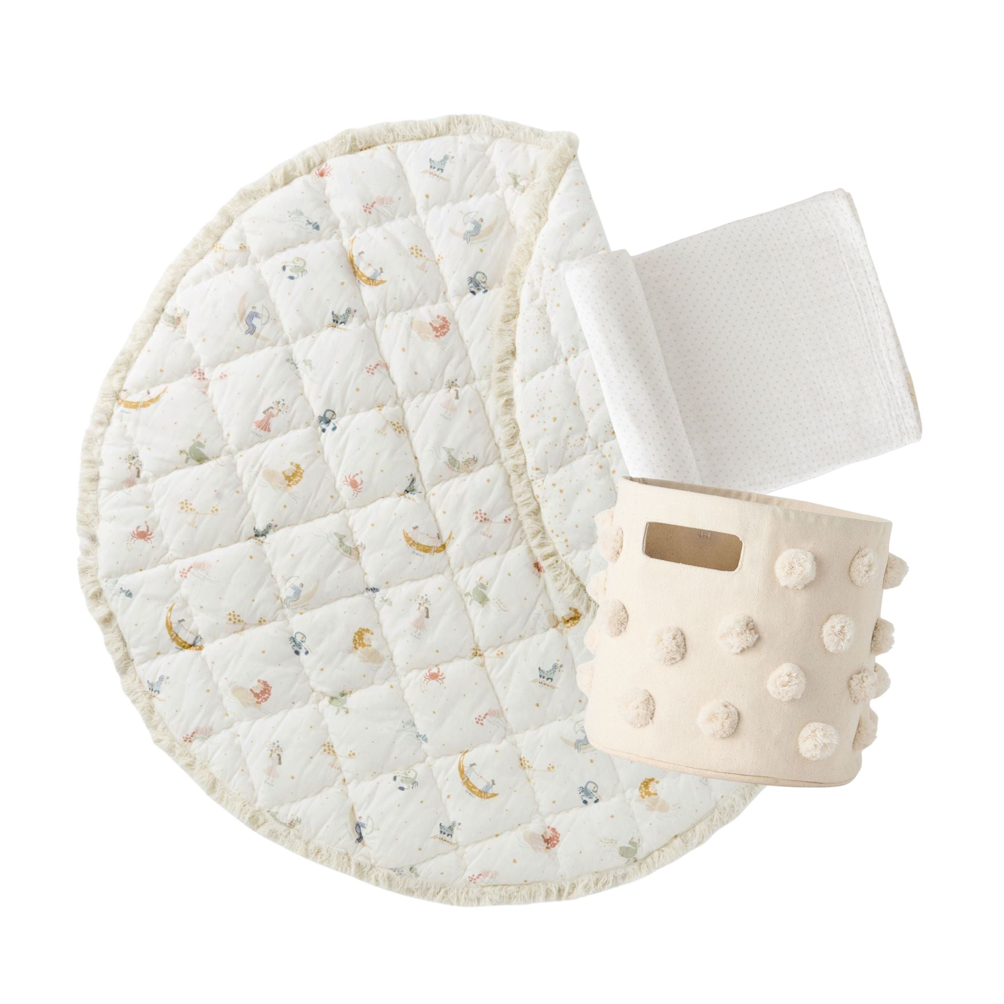 tummy time bundle for them in neutrals pattern