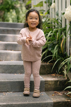 Essentials Toddler Girl Set - Spotted Pink- On Model