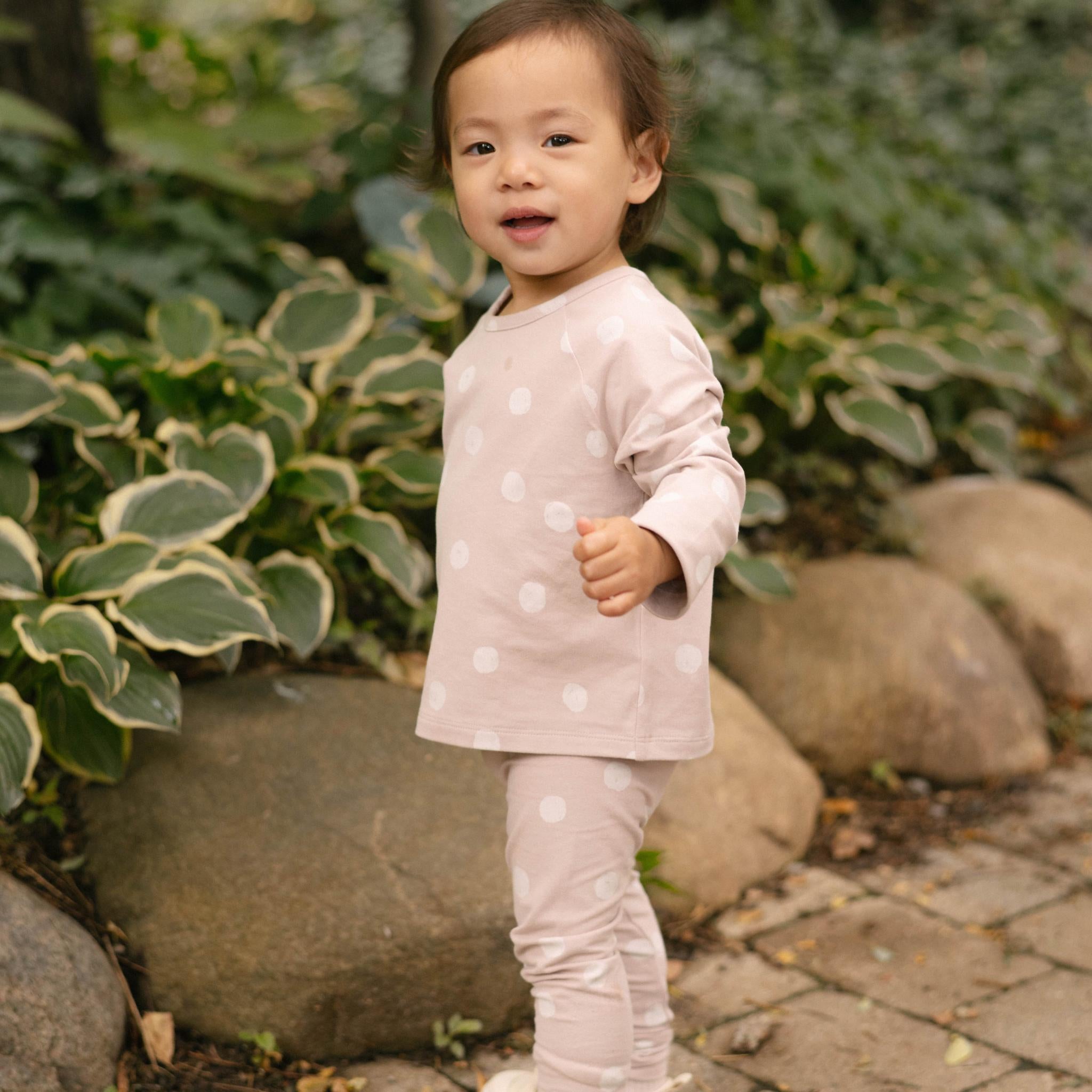 Essentials Toddler Girl Set - Pretty In Polka- Side View