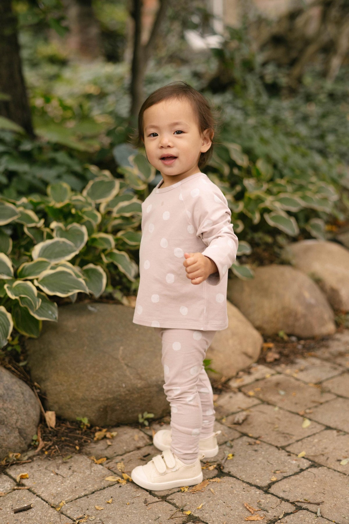 Essentials Toddler Girl Set - Pretty In Polka- Side View