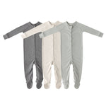 baby essentials baby sleeper 3 pack for him in neutral neutrals pattern