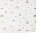 crib sheet forest fable in multi pattern