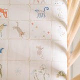 Organic Cotton Crib Sheet - Animal Shuffle