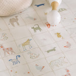 Organic Cotton Crib Sheet - Animal Shuffle