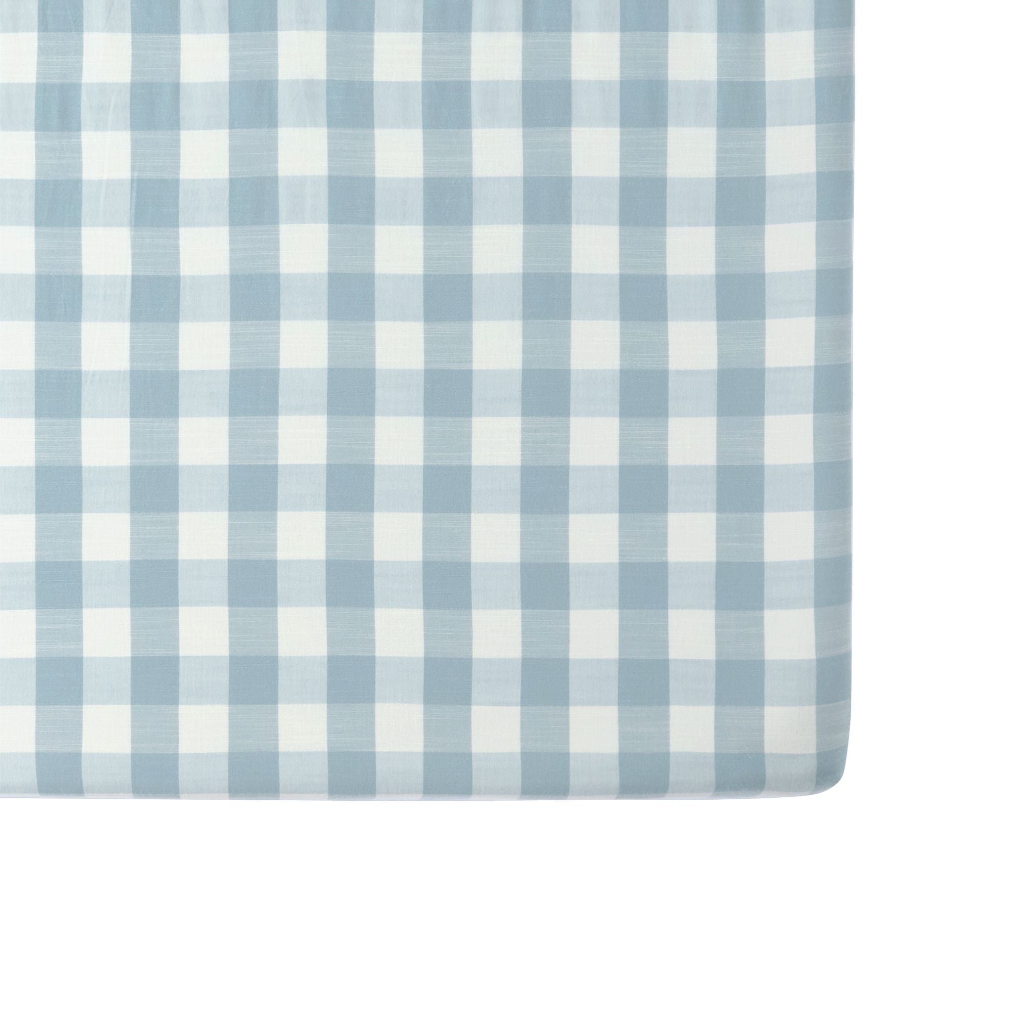checkmate crib sheet pond in blues pattern