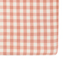 checkmate crib sheet melon in pink pattern